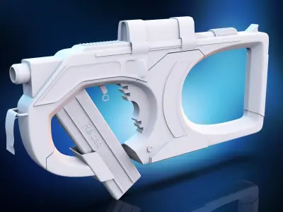 SMG-700 Concept Gun Low-poly 3D model
