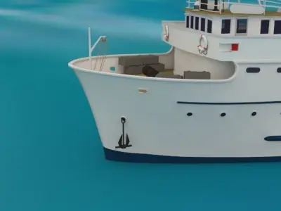 Fishing Boat Free 3D model