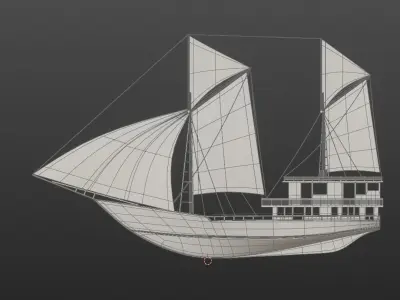 pinisi boat 3D model