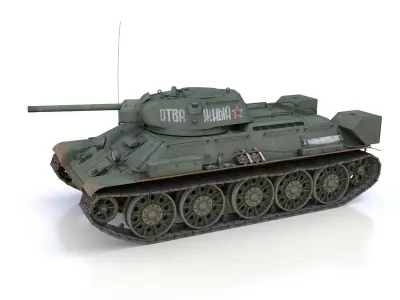 T-34-76 - Model 1942 - Soviet tank - The Brave 3D model