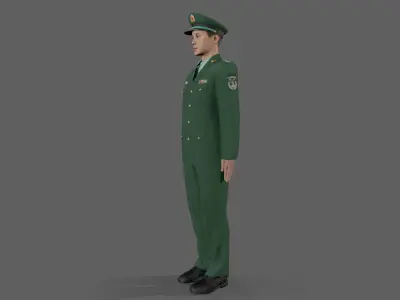 soldier character Low-poly 3D model purchase