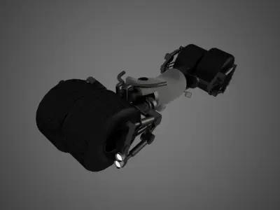 BATTMOTOR2020 motorcycle with wheels 3D model