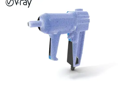 Industrial Nail Gun Model Pack for D Rendering Low-poly 3D model