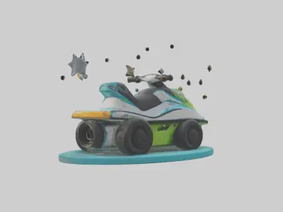 Cartoon Jet Ski model 3D model