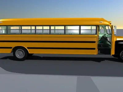 1957 School Bus 3D model