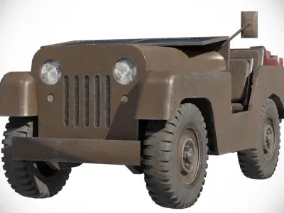 Jeep Willys  Free low-poly 3D model