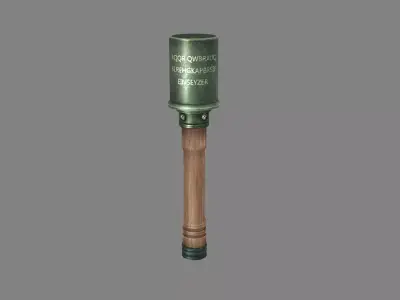 vintage grenade Low-poly 3D model
