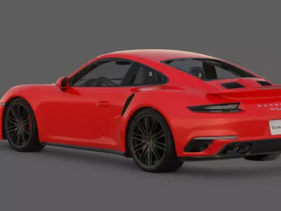 2016 Porsche 911 Turbo S 3D Model  All Weather Supercar 3D model