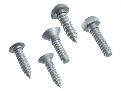 Screws set four 3D model