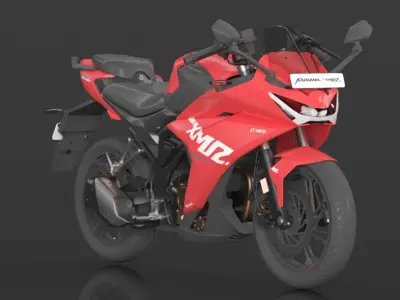 Hero Karizma XMR Bike Turbo Red Booking for Ex-Showroom Price Low-poly 3D model