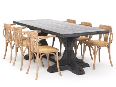 Dining set 02 3D model