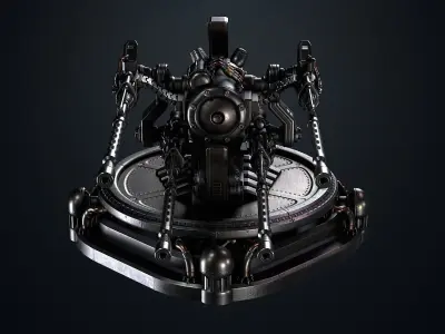 Guardian Cannon Low-poly 3D model