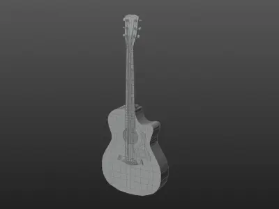 Guitar The Last Of Us Type Ellie Low-poly 3D model