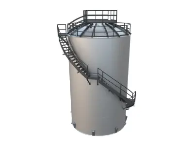 Silo tank industrial 3d model 3D model
