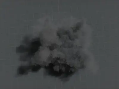 Artillery Grenade Explosion Animation 3D 3D model