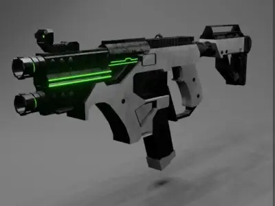 Scific Wepon Low-poly 3D model