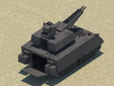 KORKUT Hava Savunma Sistemi - Korkut Air Defance System Low-poly 3D model