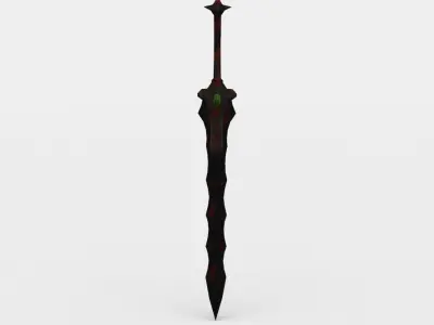 Sword Low-poly 3D model 14