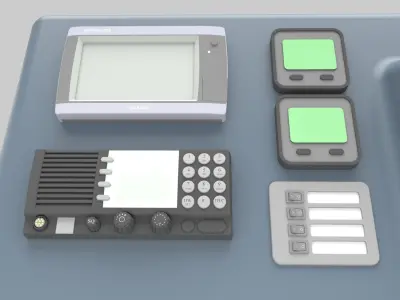 Boat Control panels 3D model