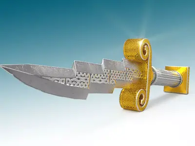 Zeus Dagger Low-Poly Low-poly 3D model