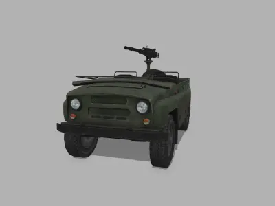 UAZ Military  Low-poly 3D model