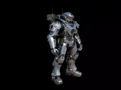 Steel mecha mecha warrior 3D model