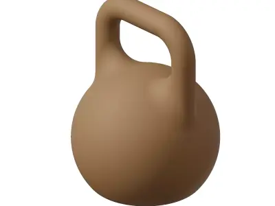 Plastic Gym Kettlebell Toy 3D model
