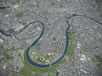 Moscow - city and surrounding area 3D model