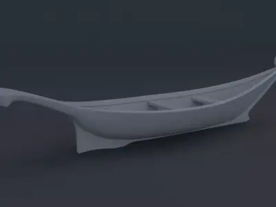 Boat Model viking canoe 3D model