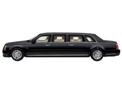 Cadillac Presidential Limousine Low Poly Luxury Limo Model Low-poly 3D model