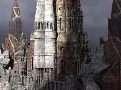 Red Angel Portal Tower Kit bash 3 3D model
