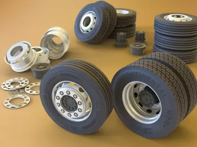 Truck Wheel 3D model purchase