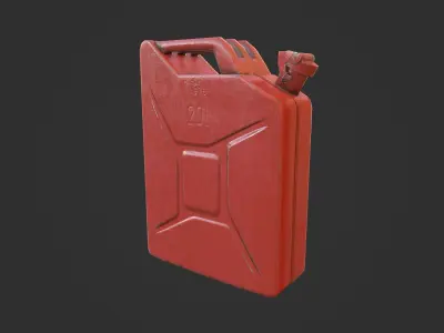 Red Jerry Can Low-poly 3D model
