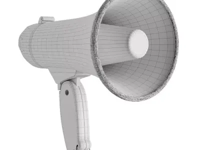 Metallic Megaphone Pro 3D model