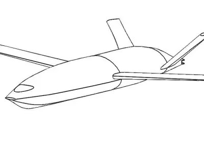 imaginary fixed wing drone 3D print model