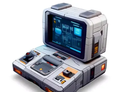 SciFi Portable Computer Terminal Low-poly 3D model