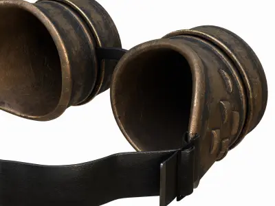 Steampunk Goggles Low-poly 3D model