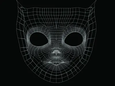 FACE MASK P02 Low-poly 3D model