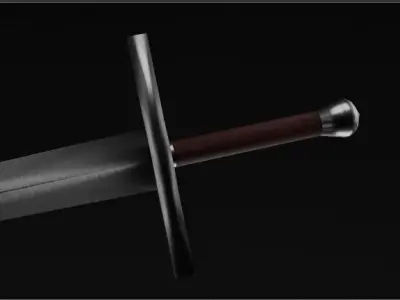 iron Sword Low-poly 3D model