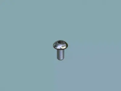 Steel Stained M4 Bolt Allen Dome 3D model