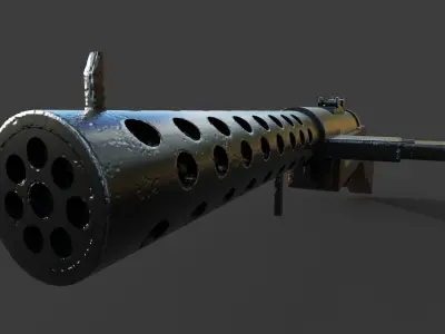 Lowpoly Mp28 AR VR  Low-poly 3D model