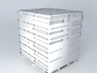 Pallet 60 bags Free 3D model
