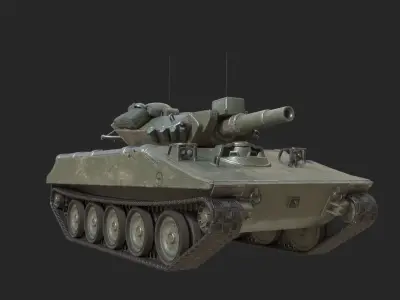 Vietnam War USA Army M551 Sheridan Light Tank Low-poly 3D model