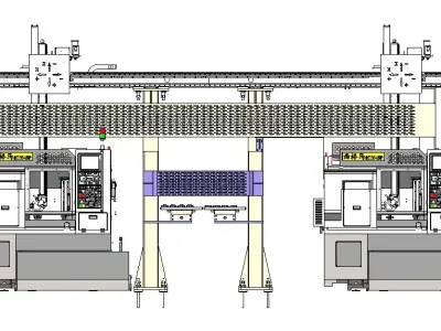 Truss loading and processing equipment 3D model