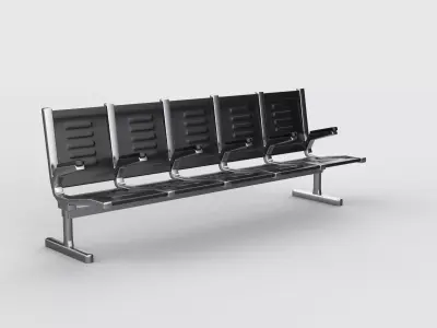 Waiting Room Chairs 04 3D model