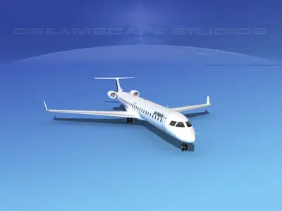 Bombardier CRJ1000 Air France 3D model