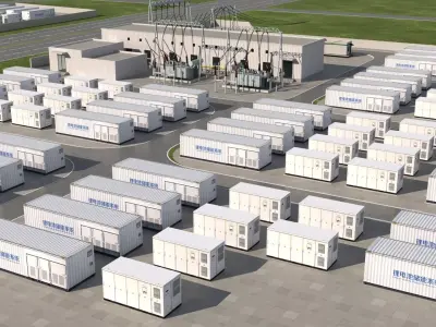 Lithium Battery Energy Storage Station 3D model
