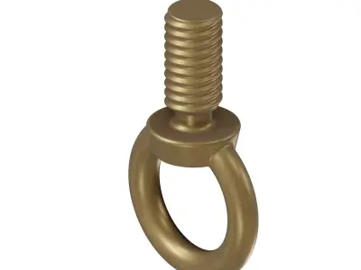 Antique Brass Eye Bolt 3D model