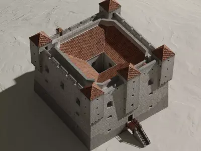Nehaj Fortress Low-poly 3D model