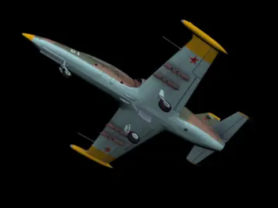 Aero L39 Albatros Jet Game Ready Military Aircraft 3D Model Low-poly 3D model
